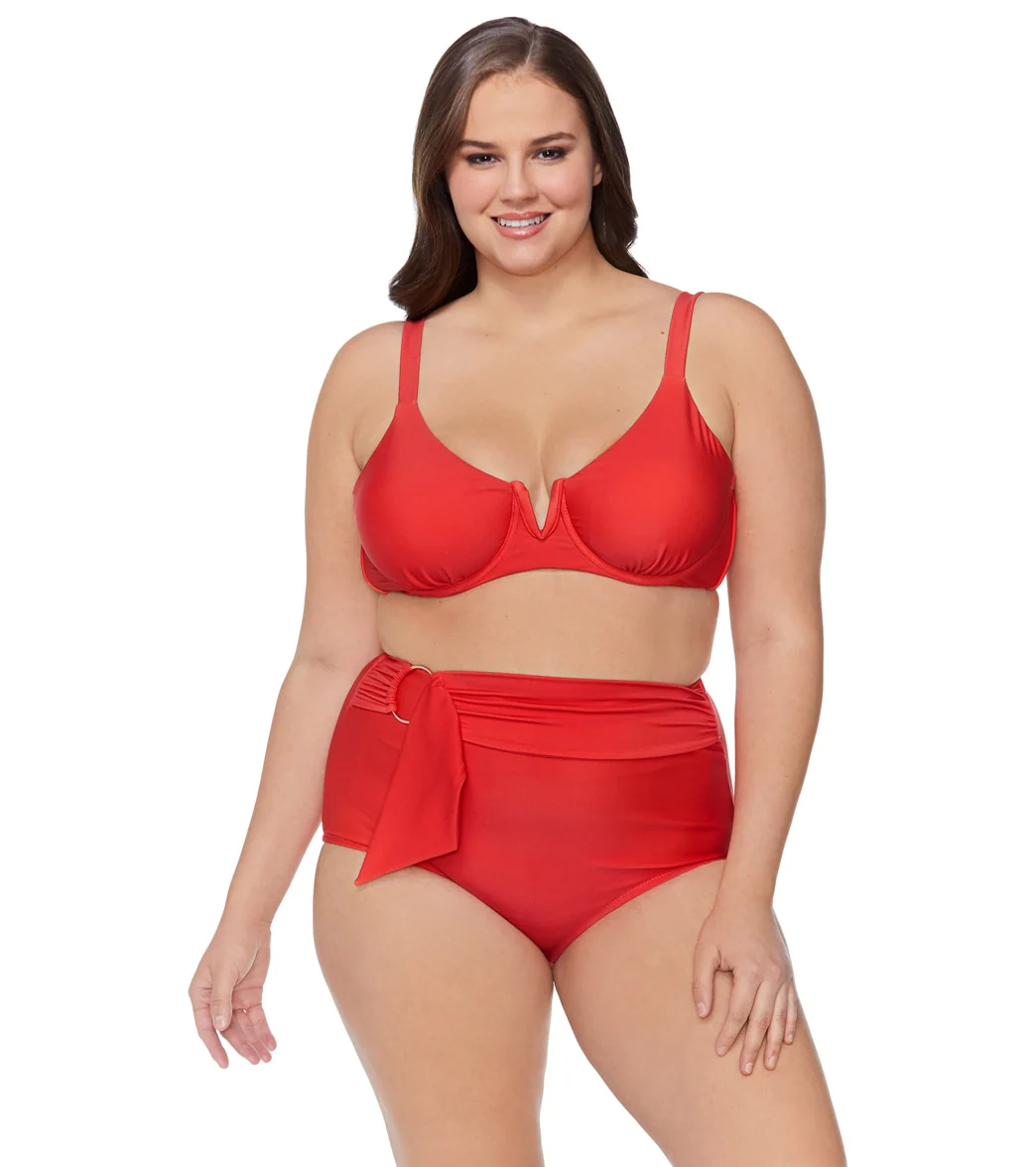 Raisins Women's Plus Size Indio Solids Byron Underwire Bikini Top - Image 3
