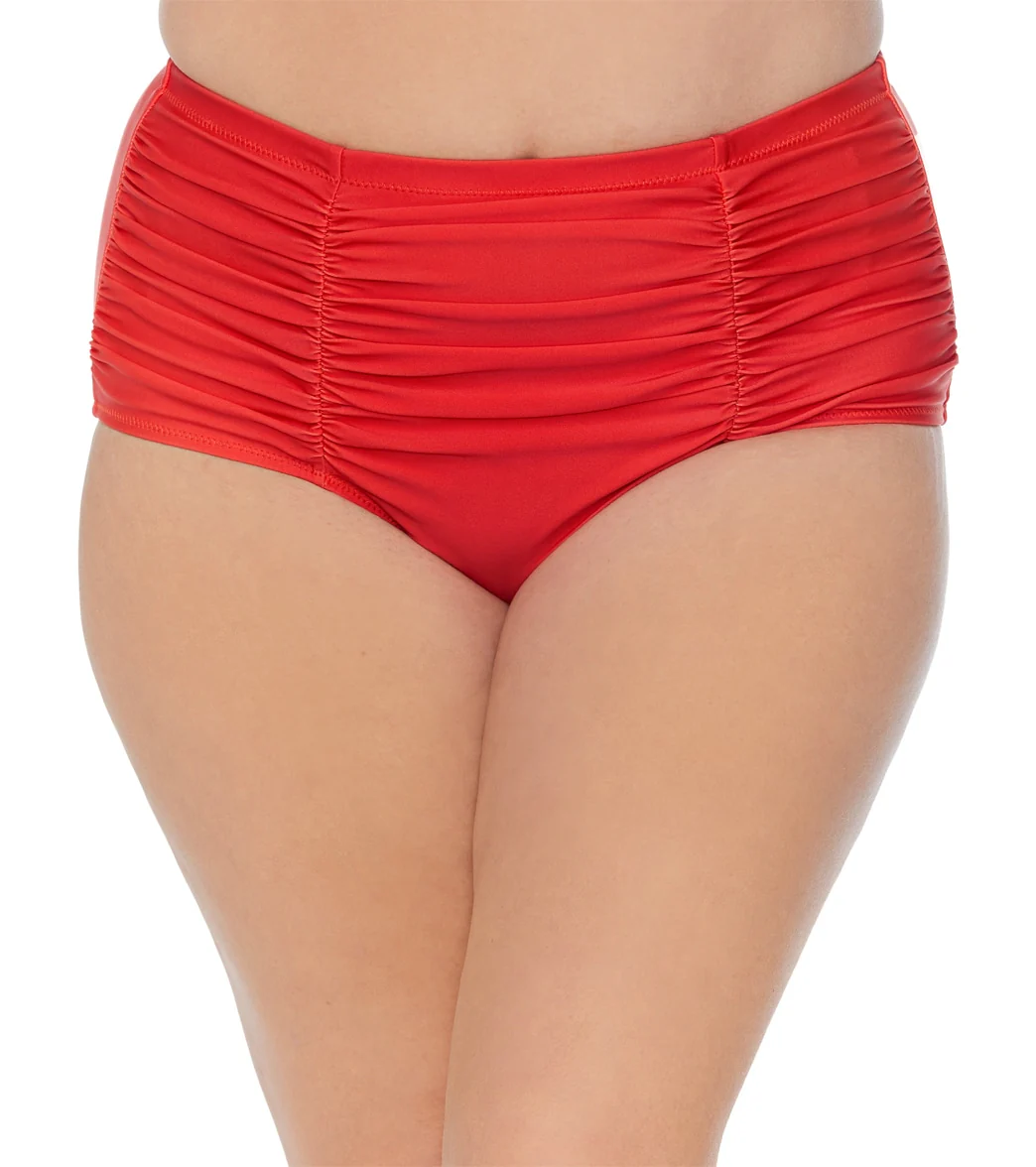 Raisins Women's Plus Size Indio Solids Costa High Waisted Bikini Bottom - Image 10