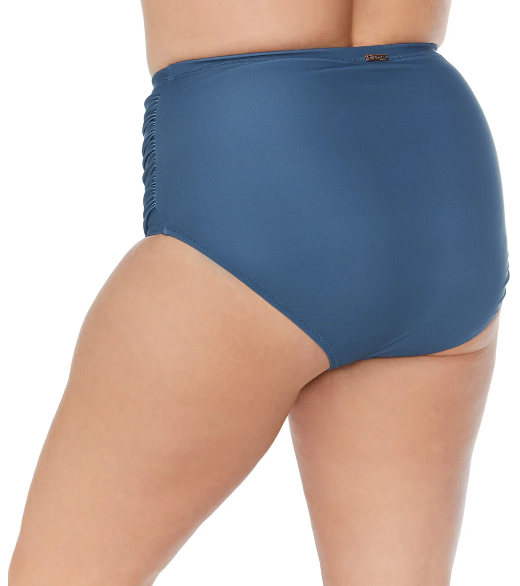 Raisins Women's Plus Size Indio Solids Costa High Waisted Bikini Bottom - Image 12