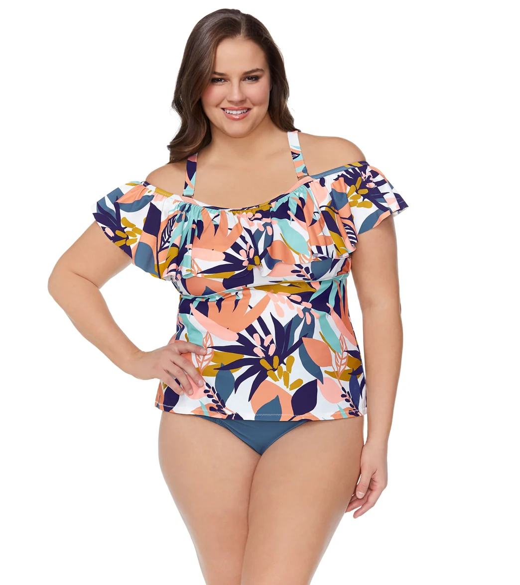 Raisins Women's Plus Size Indio Solids Costa High Waisted Bikini Bottom - Image 13