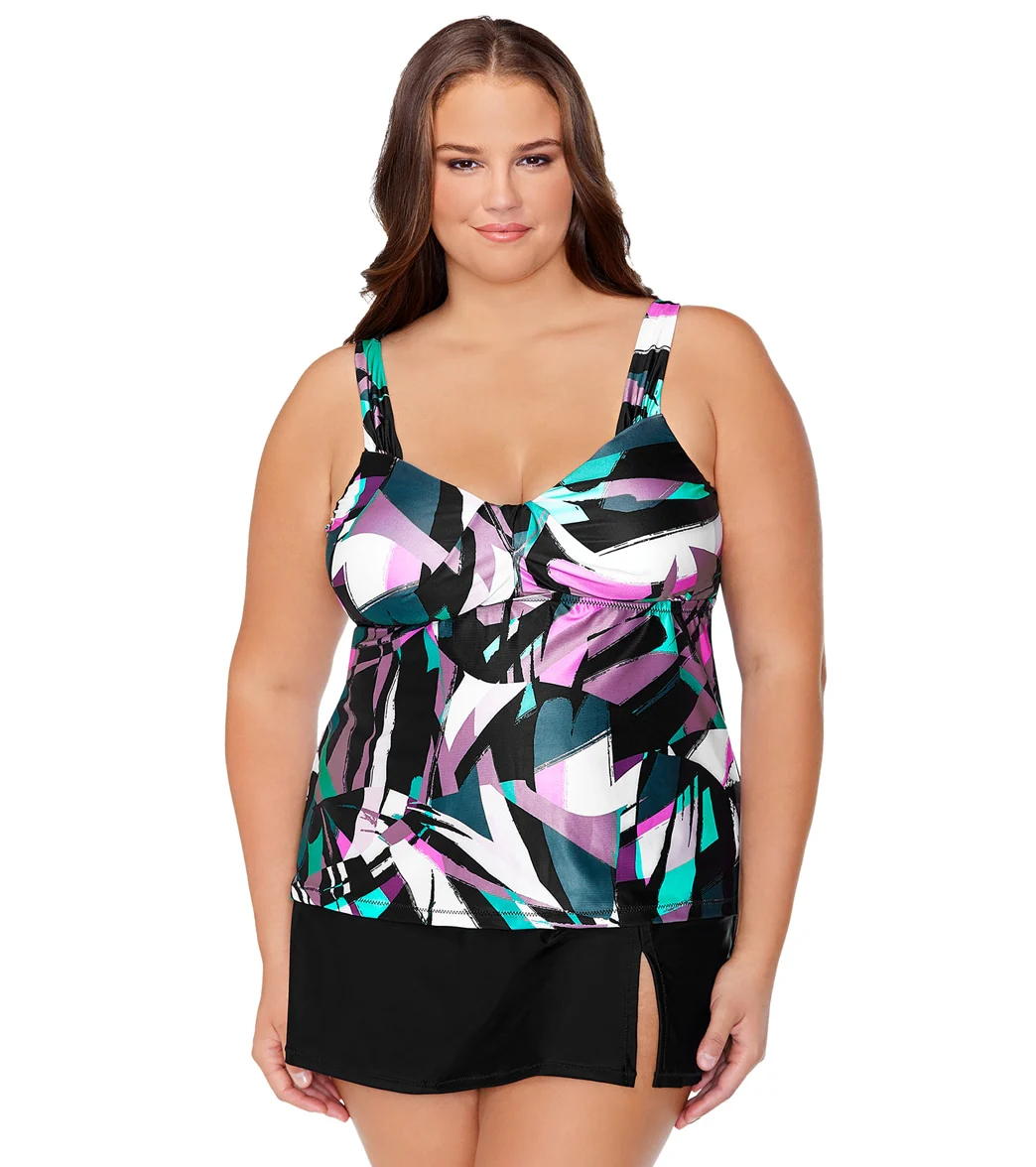 Raisins Women's Plus Size Stir It Up Rimini Tankini Top - Image 5