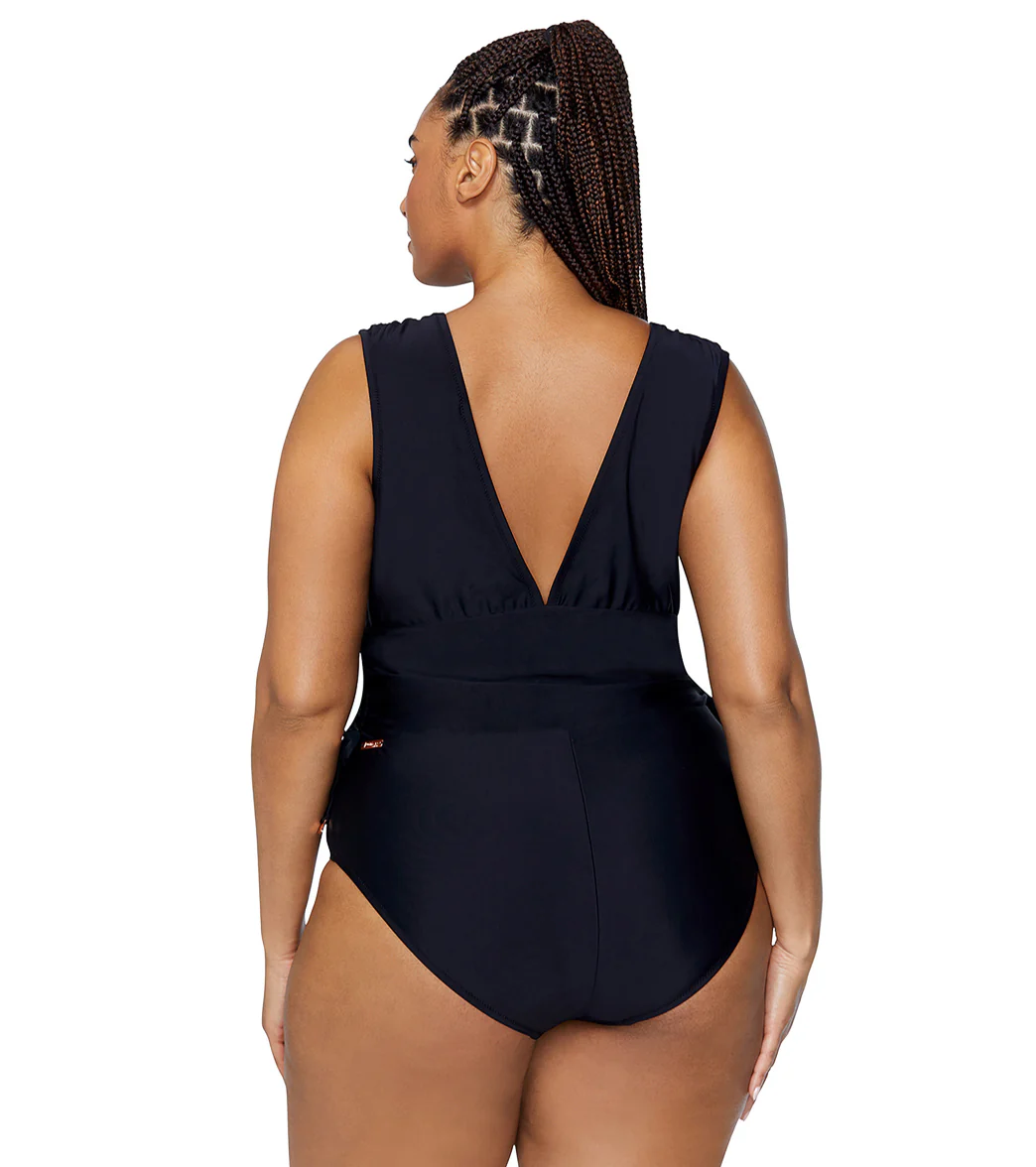 Raisins Women's Tranquilo Solids Lusiana Plus Size One Piece Swimsuit - Image 2