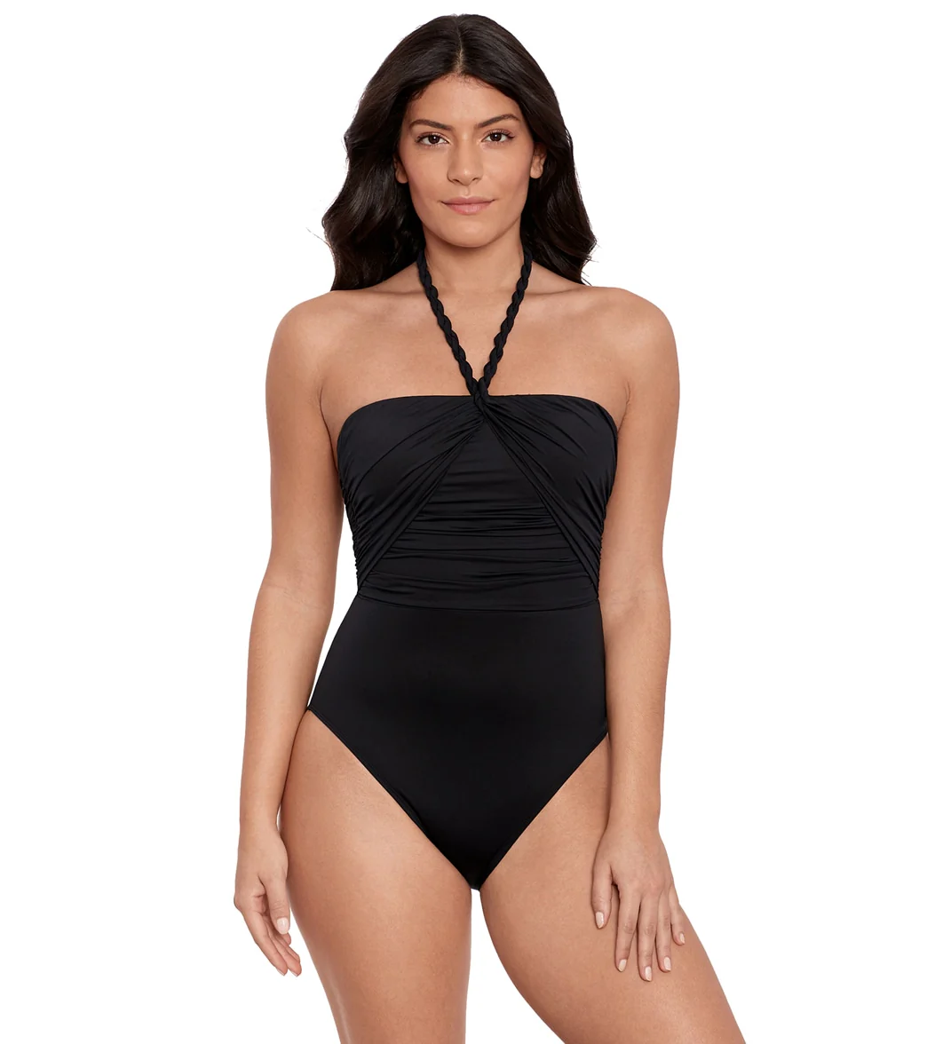Ralph Lauren Women's Beach Club Solids Goddess Bandeau One Piece Swimsuit - Image 2