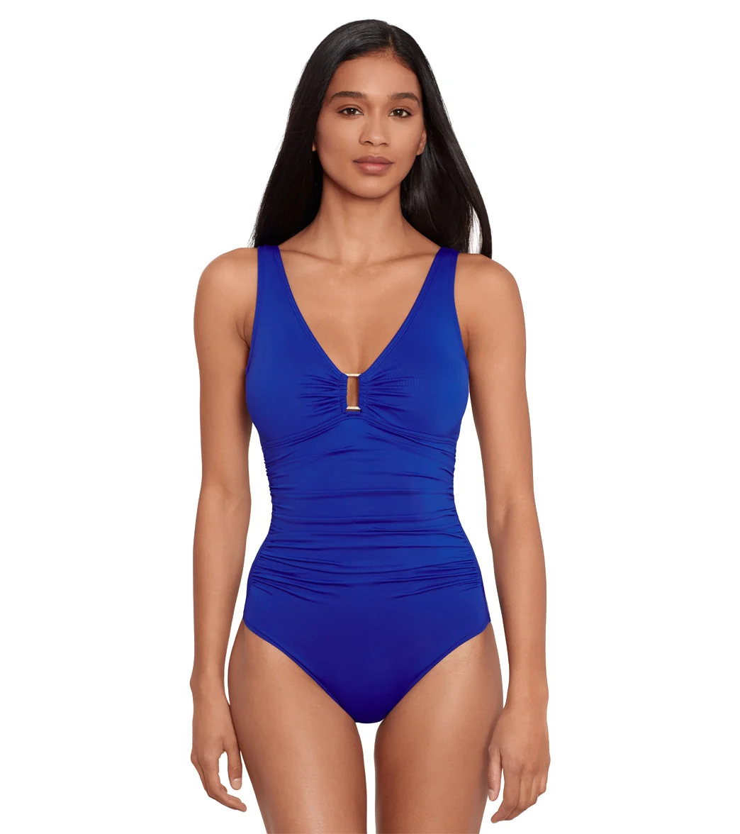 Ralph Lauren Women's Beach Club Solids Ring One Piece Swimsuit - Image 22