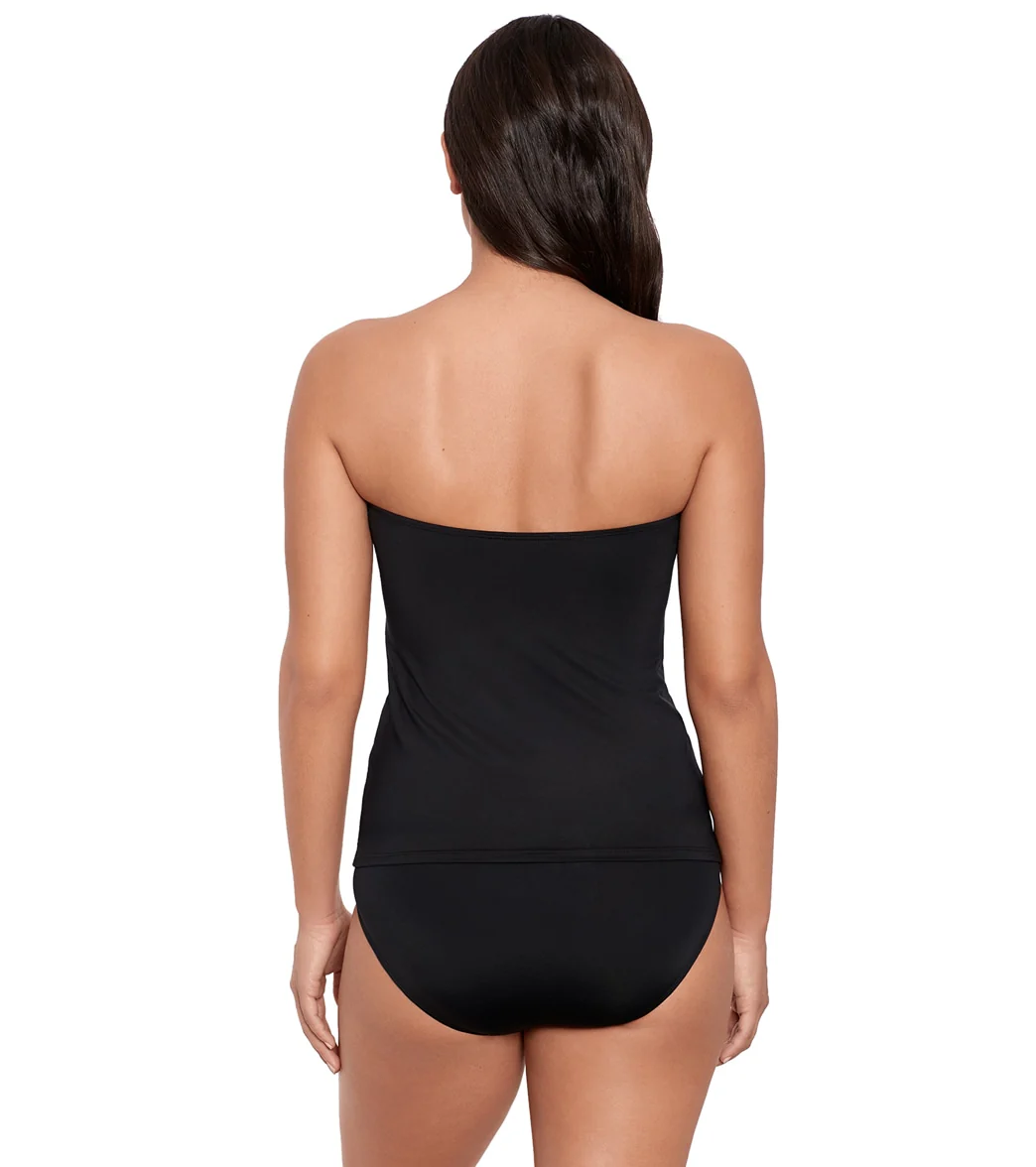Ralph Lauren Women's Beach Club Solids V Wire Lace Front Bandini Tankini Top - Image 8