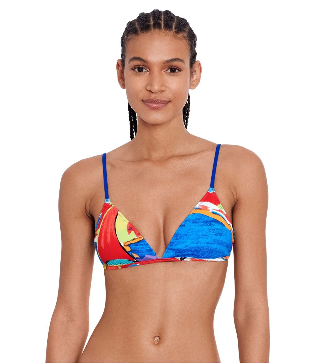 Ralph Lauren Women's Harbor Scenic  Triangle With Rings Bikini Top - Image 7