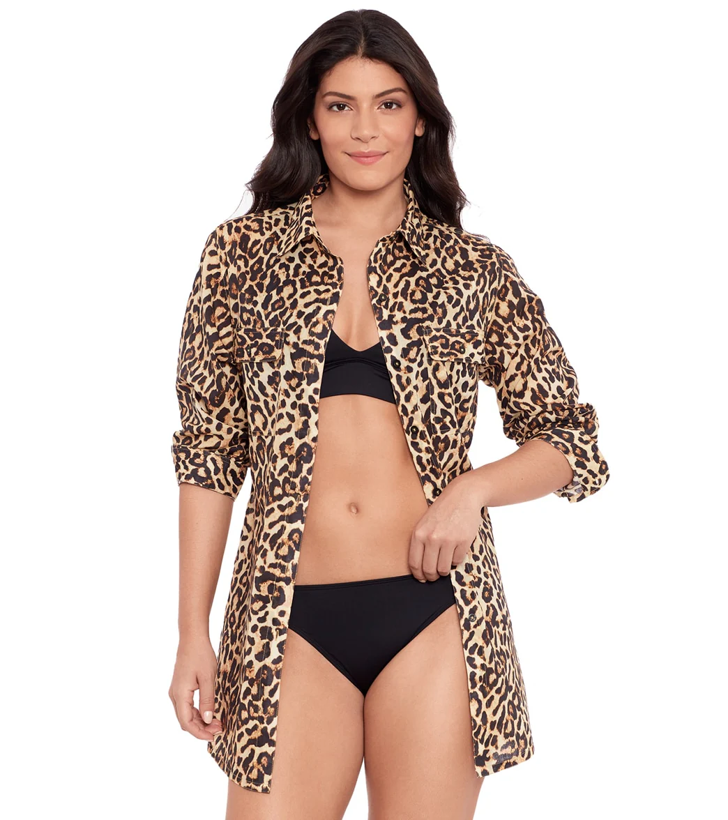 Ralph Lauren Women's Leopard Oversized Camp Shirt - Image 5