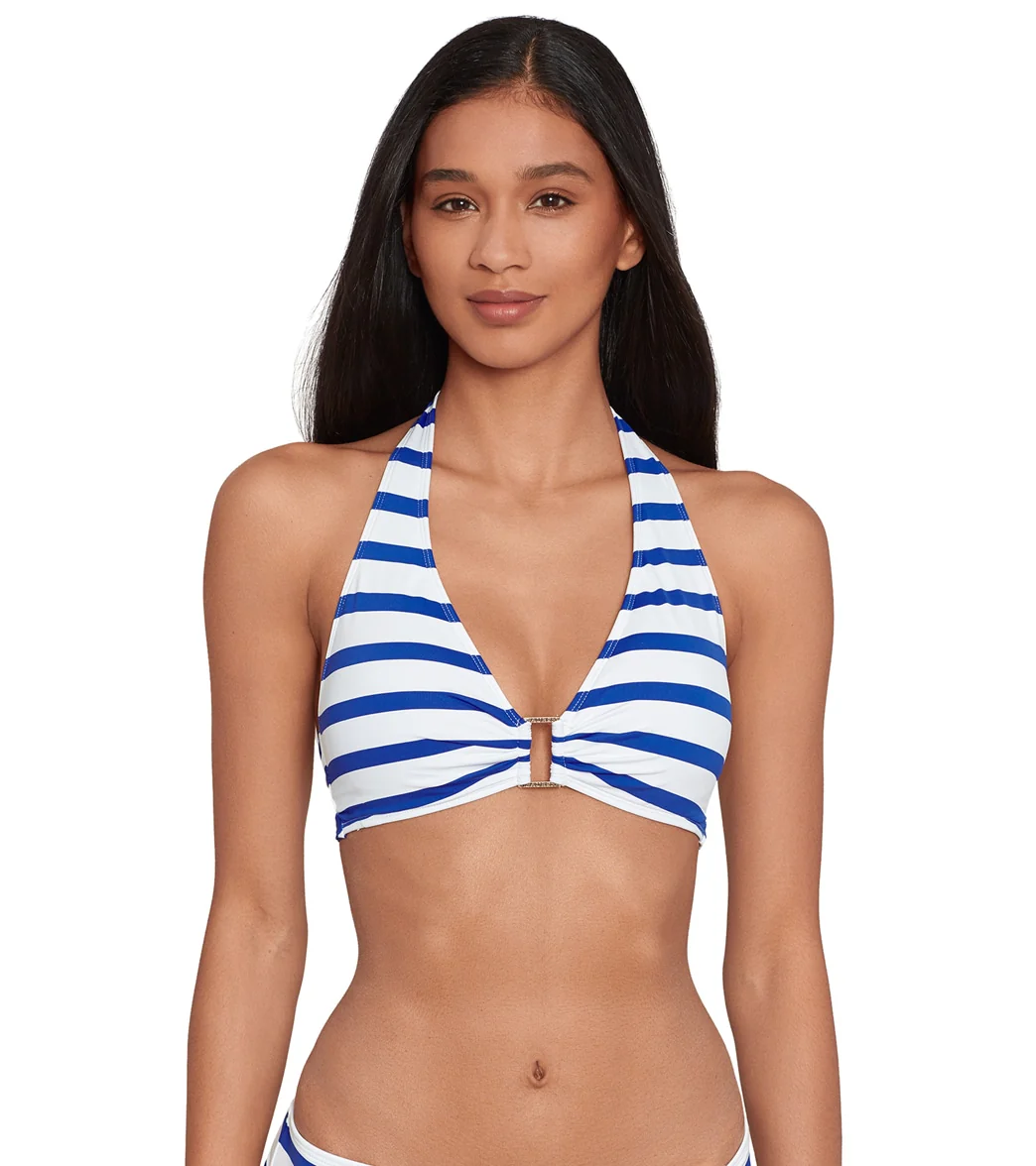 Ralph Lauren Women's Port Stripe Ring Halter Bikini Top - Image 5