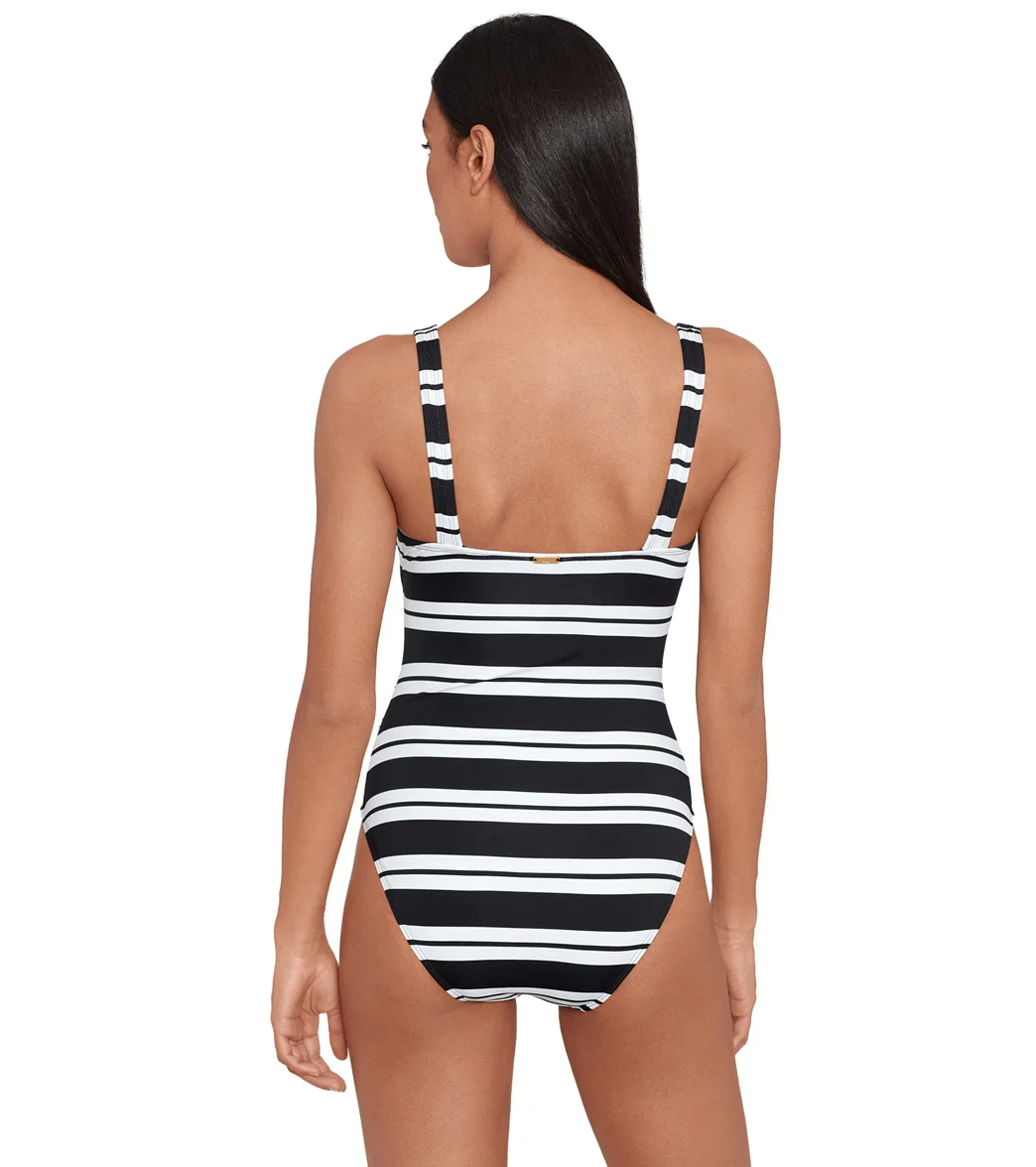 Ralph Lauren Women's Resort Stripe Square Neck One Piece Swimsuit - Image 3
