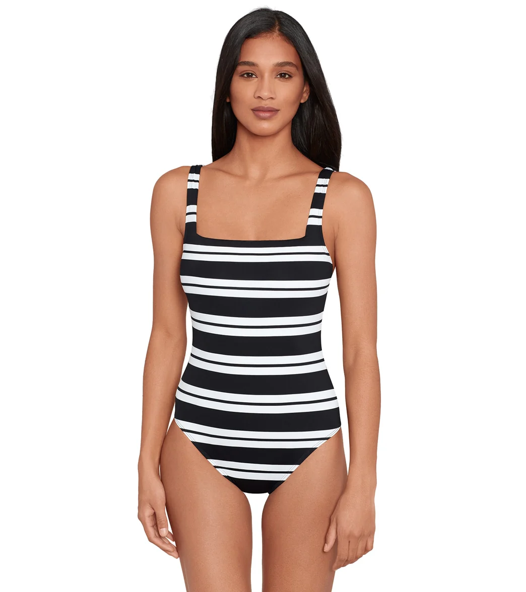 Ralph Lauren Women's Resort Stripe Square Neck One Piece Swimsuit - Image 6