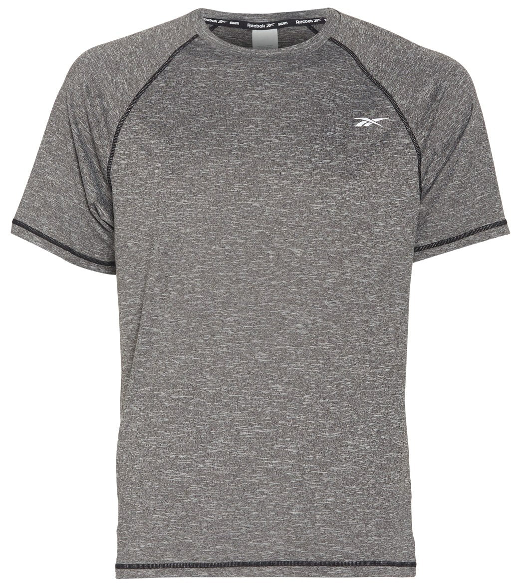 Reebok Men's Heathered Black Raglan Swim Tee - Image 13