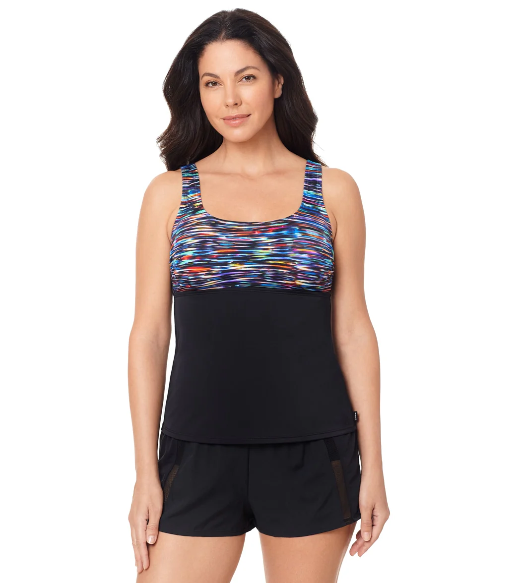 Reebok Women's Colorful Dimension Tankini Top