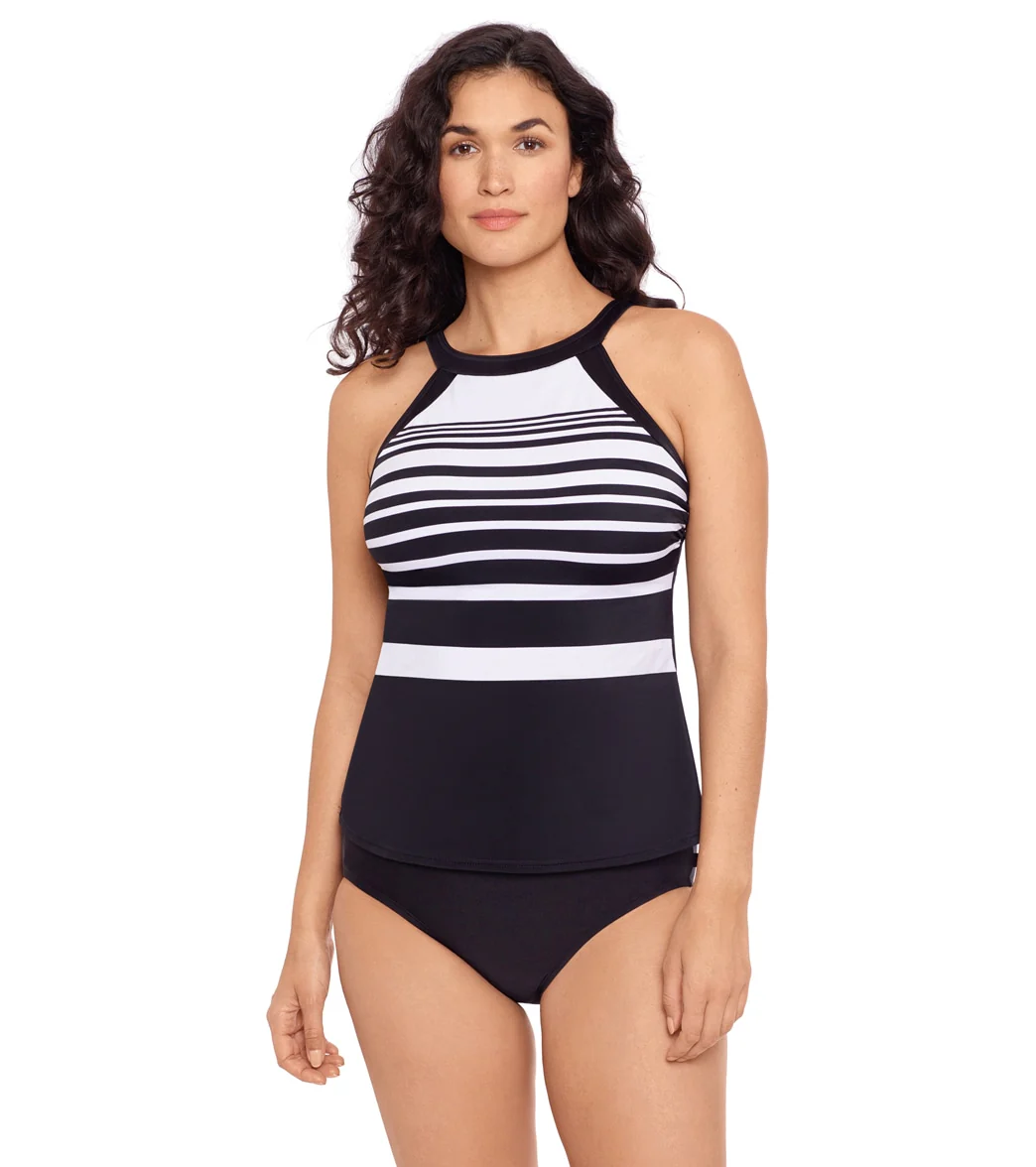 Reebok Women's Insta Stripe Tankini Top - Image 4