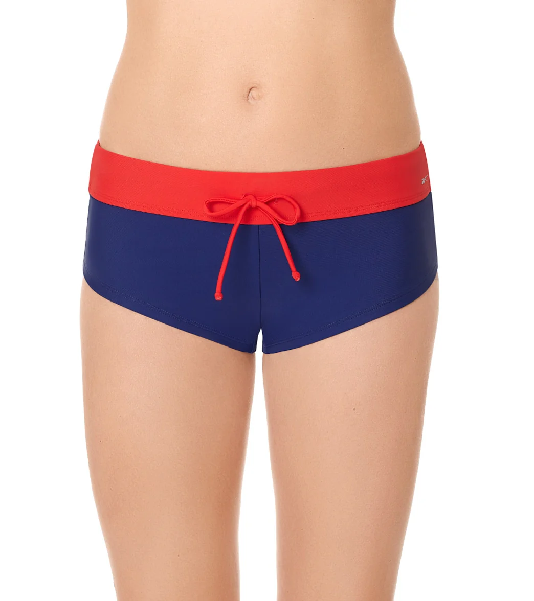 Reebok Women's Solid Cheeky Swim Short