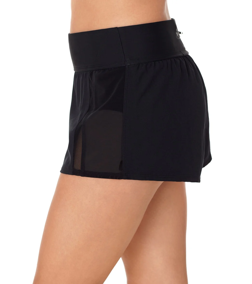 Reebok Women's Solid Mesh Swim Short - Image 2