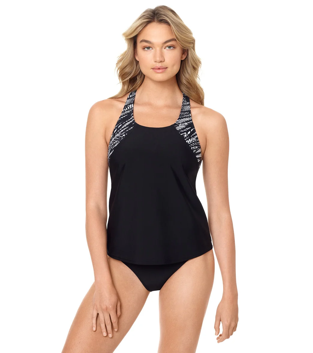 Reebok Women's Texture Tracks Tankini Top - Image 8