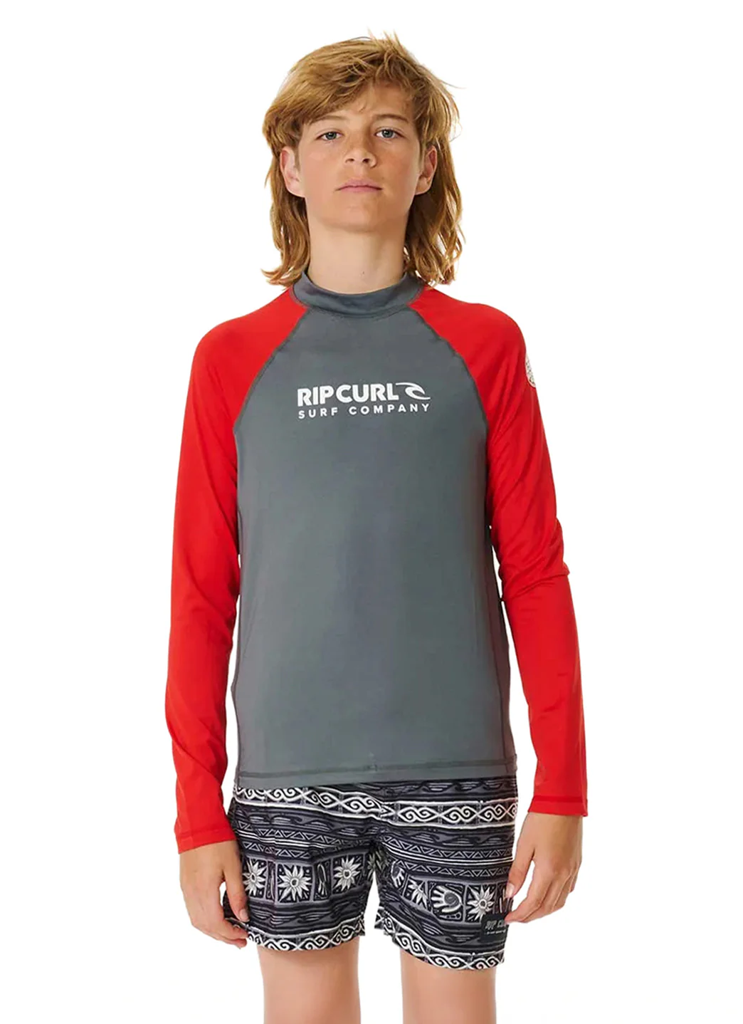 Rip Curl Boys' Shock UPF 50+ Long Sleeve Rashguard (Big Kid) - Image 14