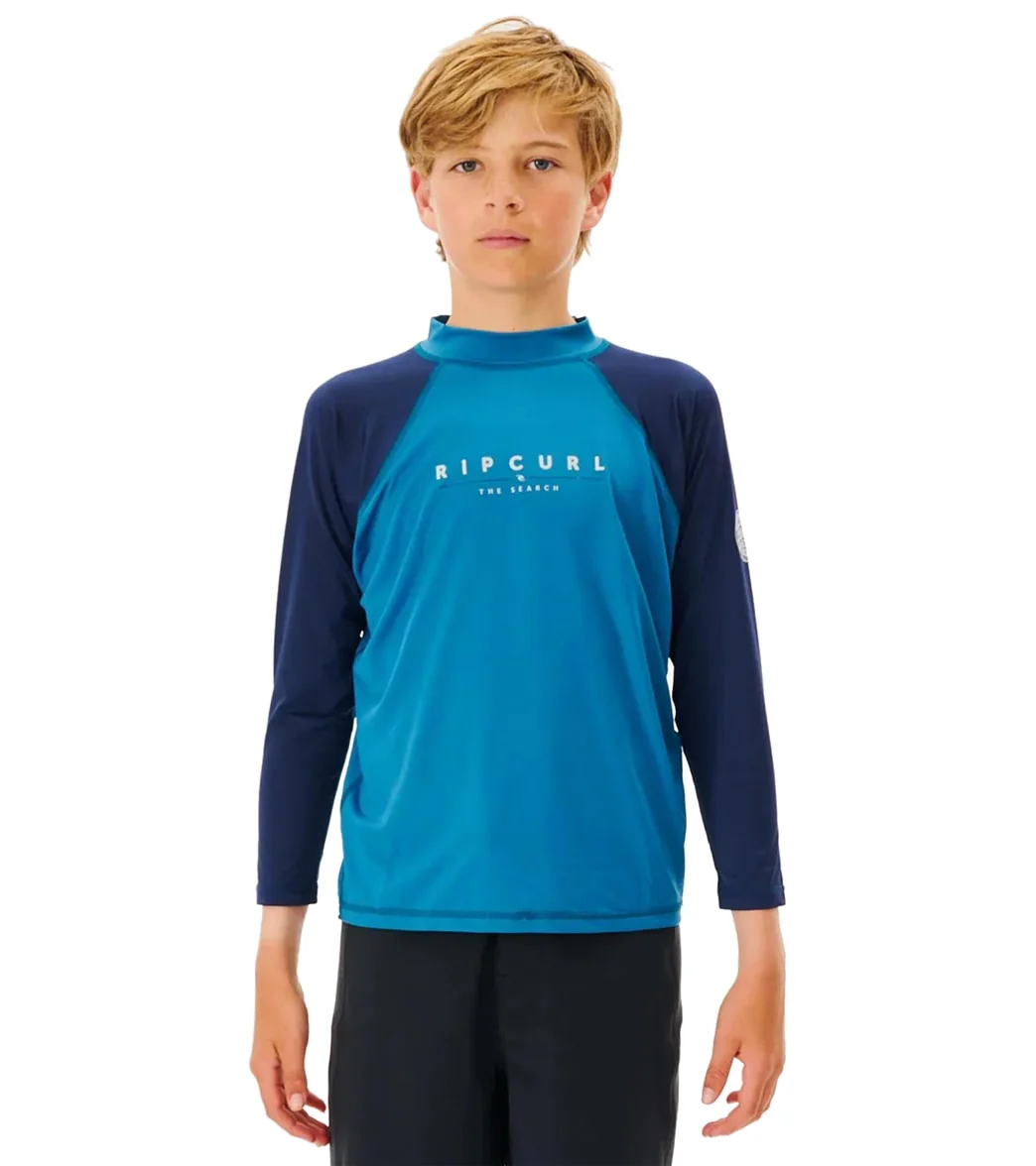 Rip Curl Boys' Shockwaves Long Sleeve Rashguard (Big Kid) - Image 5