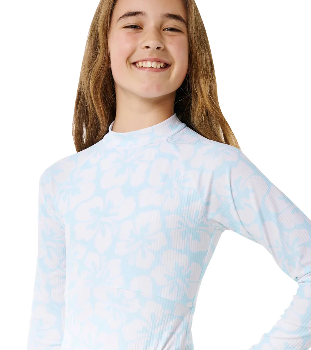 Rip Curl Girls' Hibiscus Long Sleeve One Piece Swimsuit (Big Kid) - Image 5