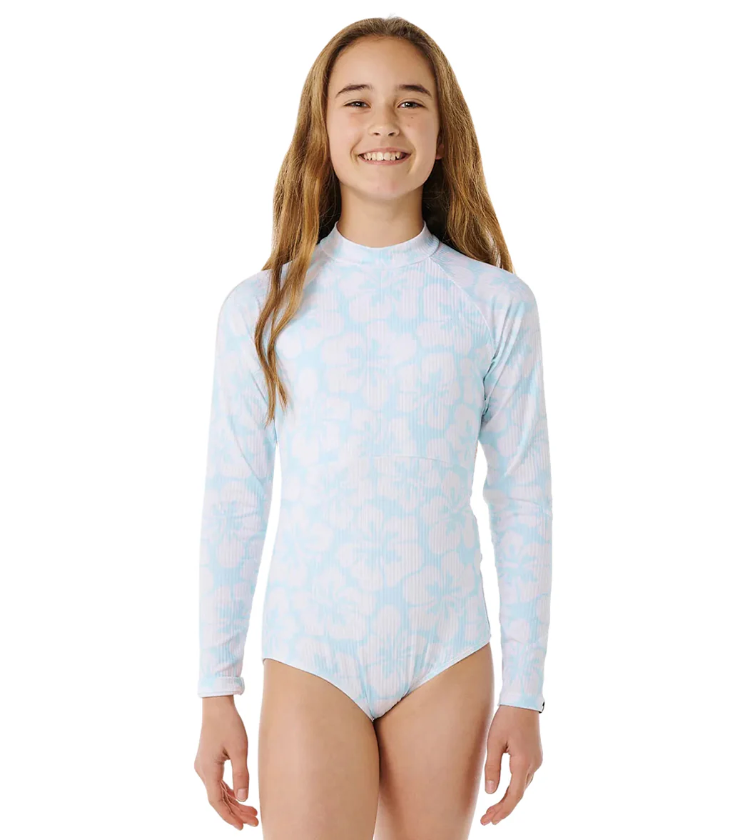 Rip Curl Girls' Hibiscus Long Sleeve One Piece Swimsuit (Big Kid) - Image 7
