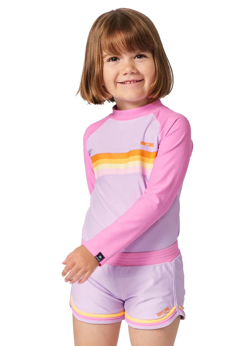 Rip Curl Girls' Rainbow Tide Long Sleeve Rash Guard (Toddler, Little Kid) - Image 3
