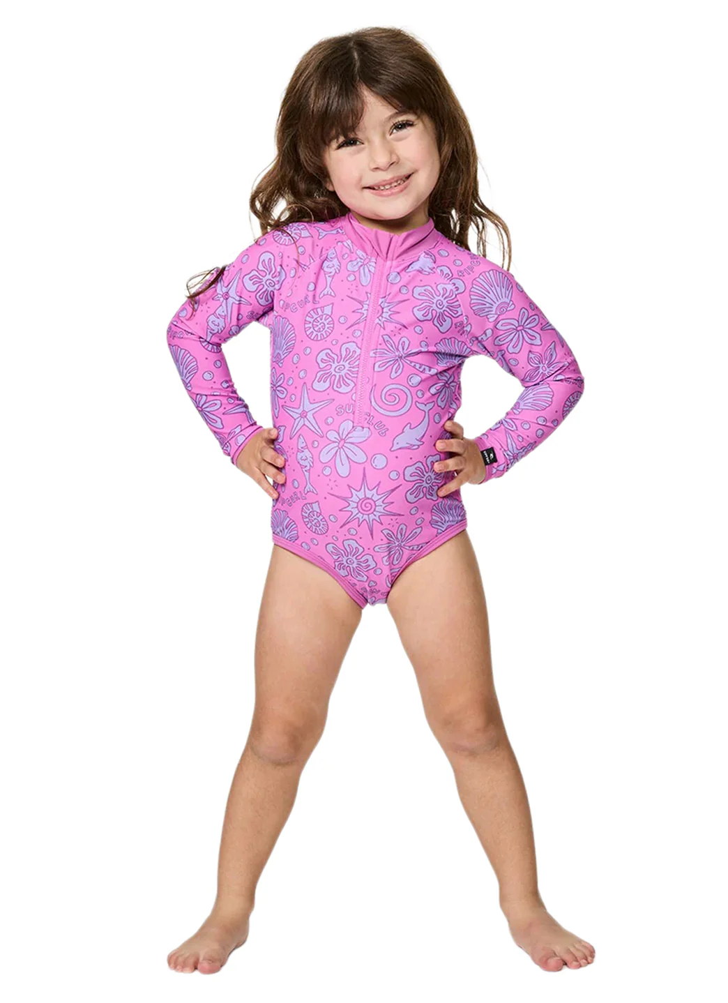 Rip Curl Girls' Sunshine Club Long Sleeve One Piece Surf Suit (Toddler, Little Kid) - Image 5