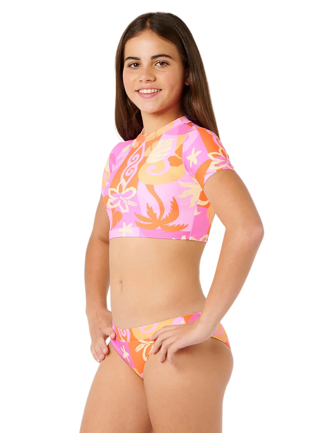 Rip Curl Girls' Tropical Dawn Crop Top Two Piece Bikini Set (Big Kid) - Image 4