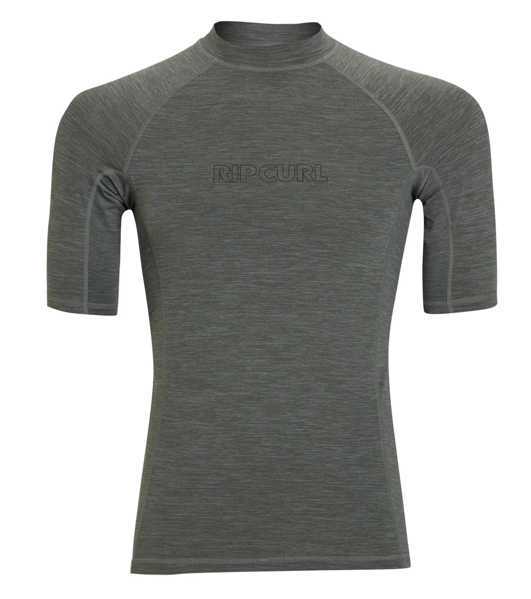 Rip Curl Men's Dawn Patrol Performance Short Sleeve UPF 50 Rash Guard