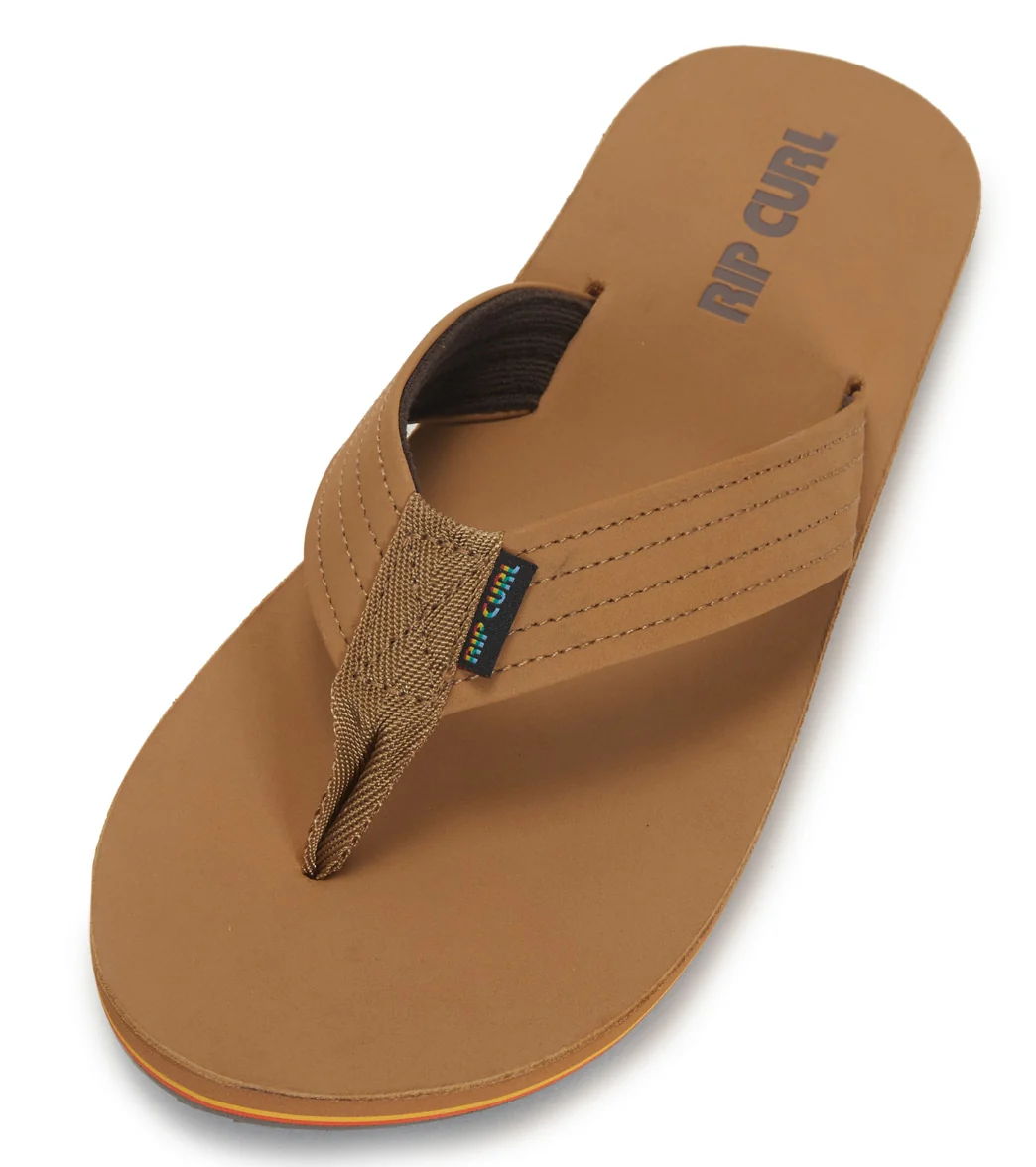 Rip Curl Men's Revival Leather Open Toe Flip Flops - Image 8