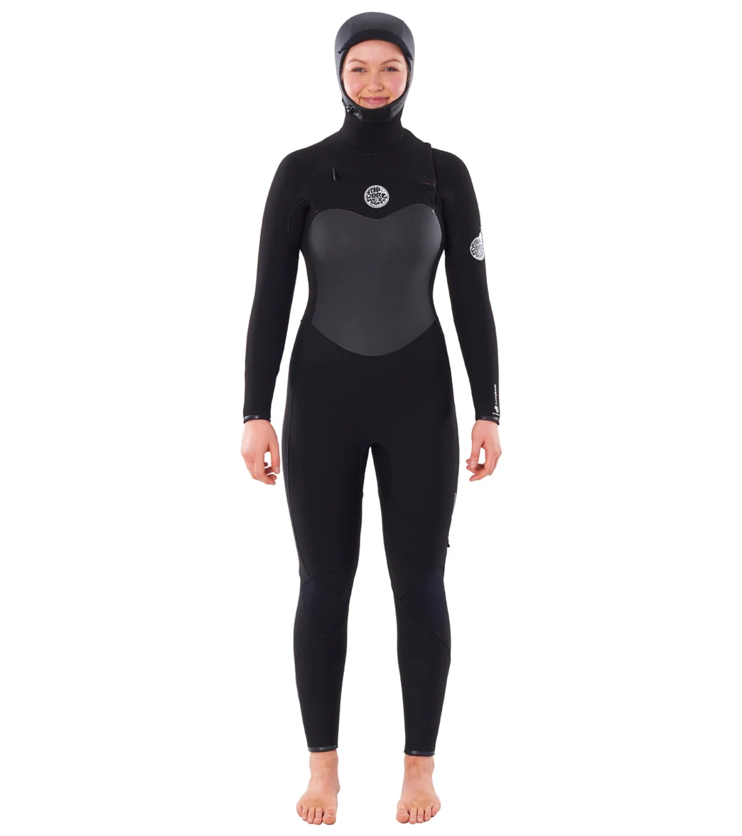 Rip Curl Women's 6/4 Flashbomb Long Sleeve Hooded Chest Zip Fullsuit Wetsuit - Image 6