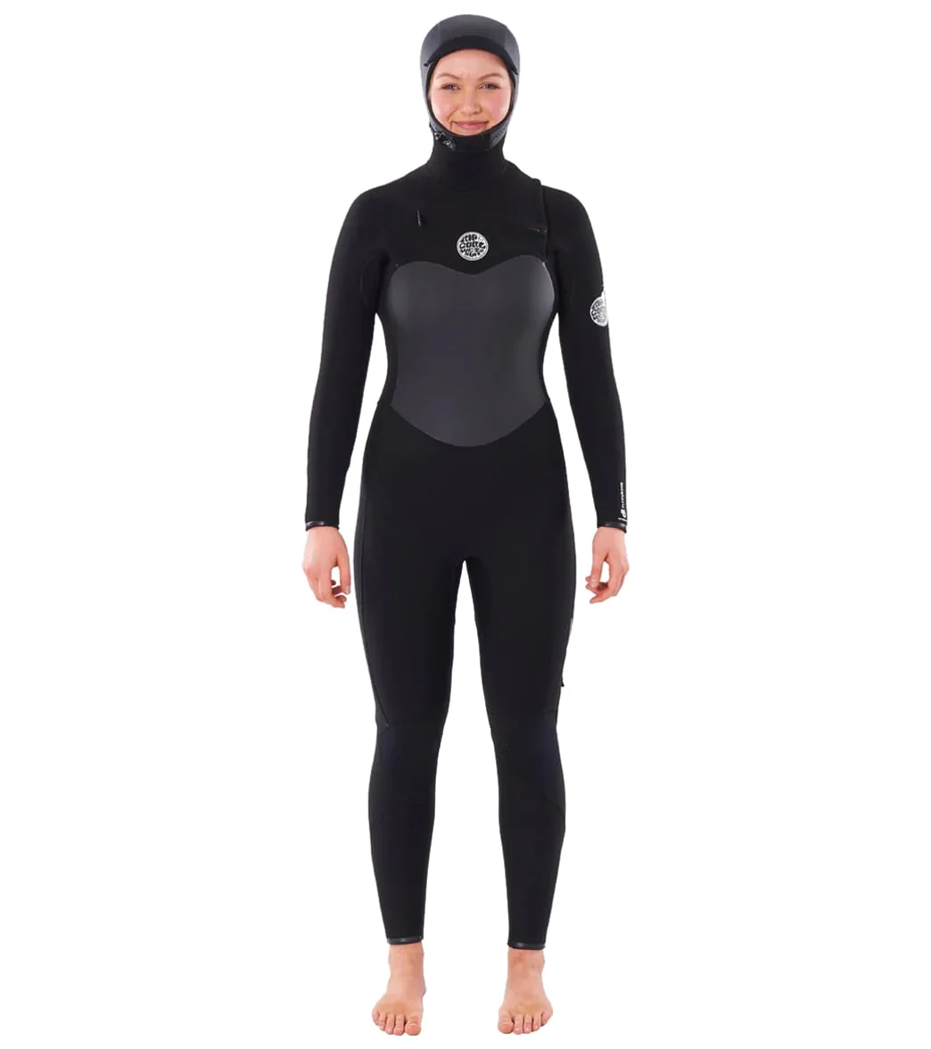 Rip Curl Women's 6/4 Flashbomb Long Sleeve Hooded Chest Zip Fullsuit Wetsuit - Image 6