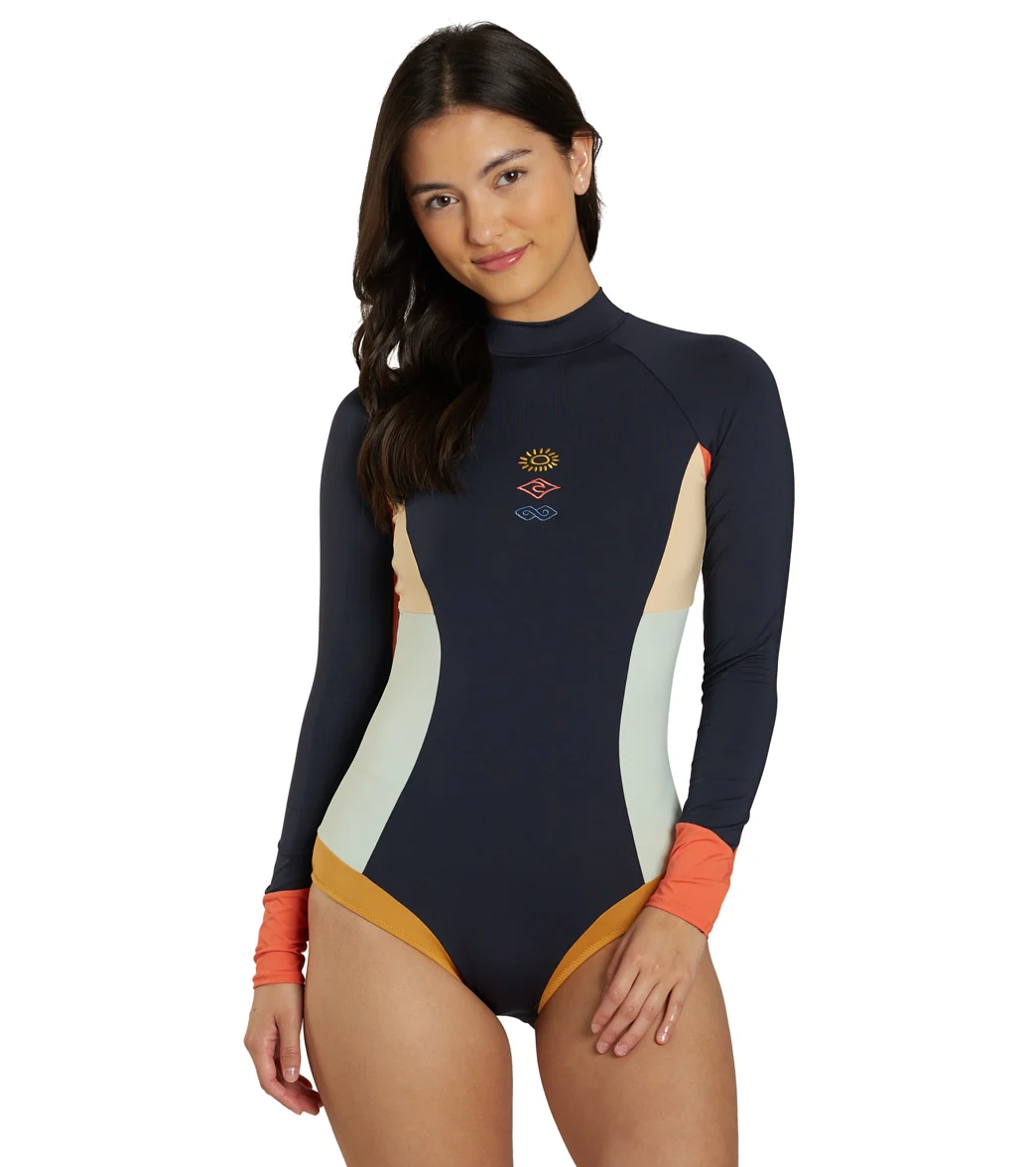 Rip Curl Women's Melting Waves Long Sleeve UPF 50 One Piece Swimsuit - Image 14