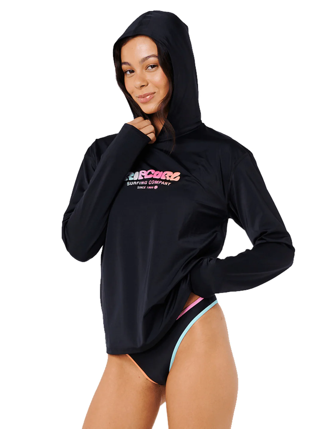 Rip Curl Women's Surf Puff Hooded Long Sleeve UPF Rash Guard - Image 4