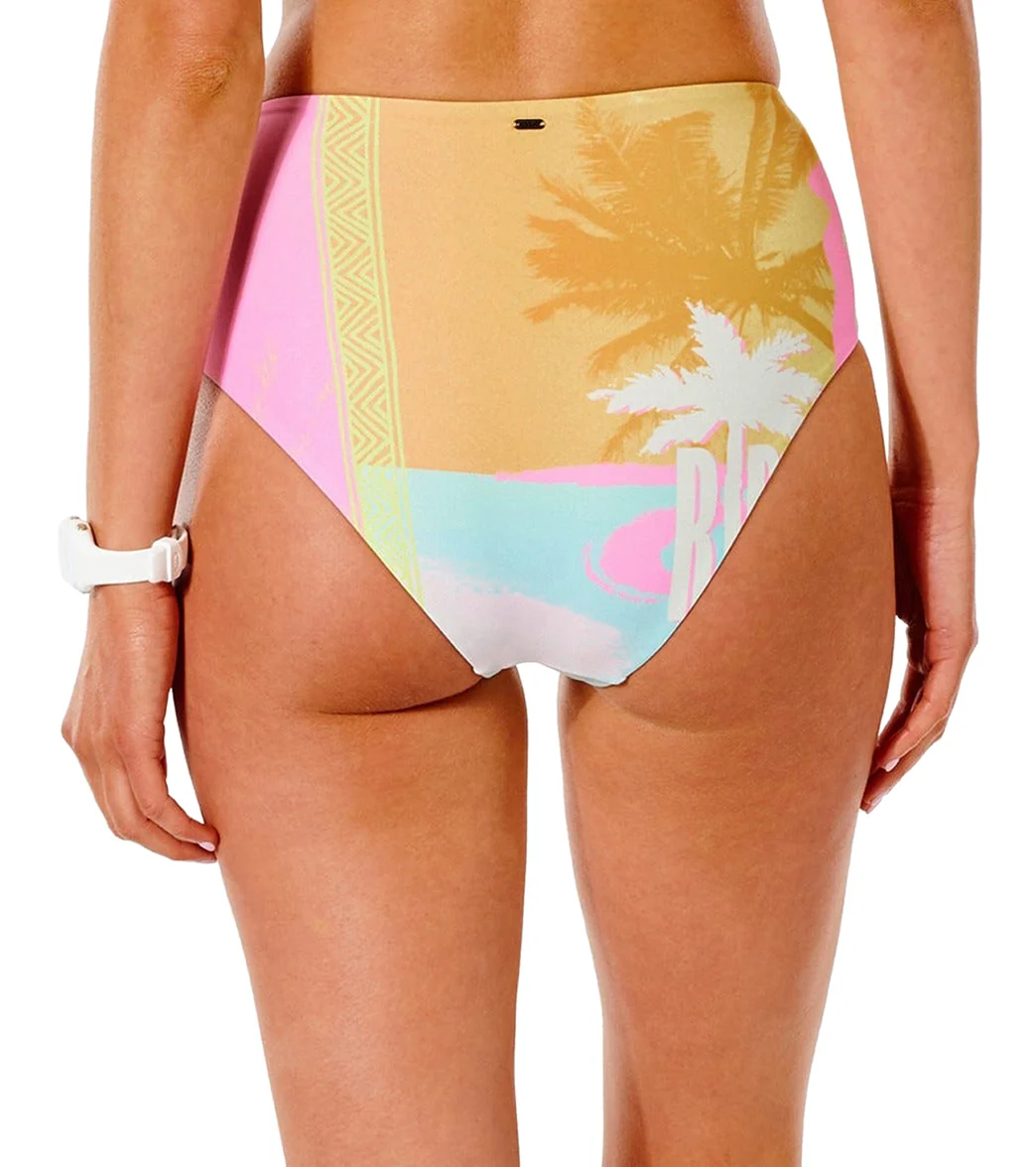 Rip Curl Women's Twin Fin Hi Waist Bikini Bottom - Image 3