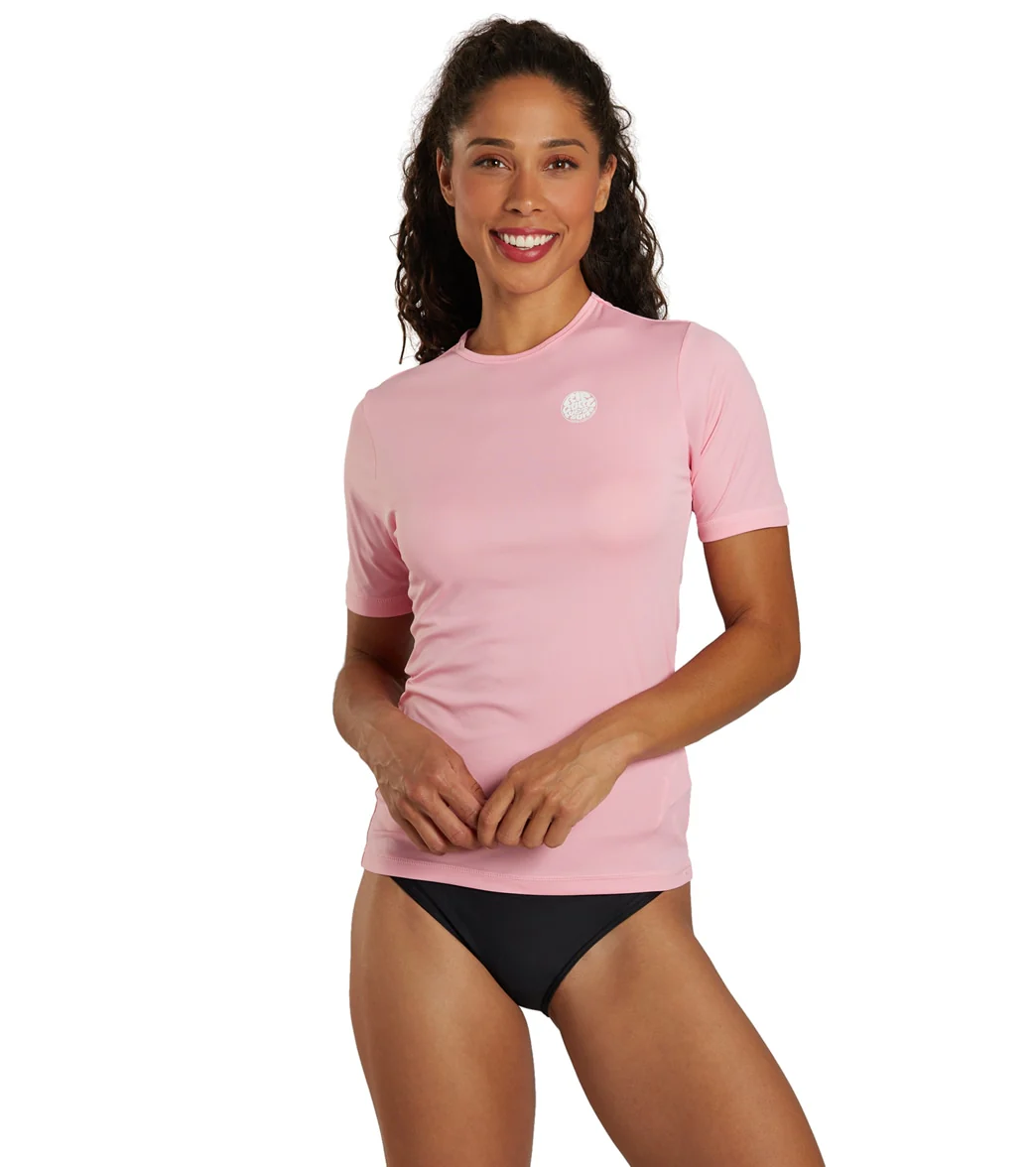 Rip Curl Women's Whitewash Loose Fit Short Sleeve Rash Guard