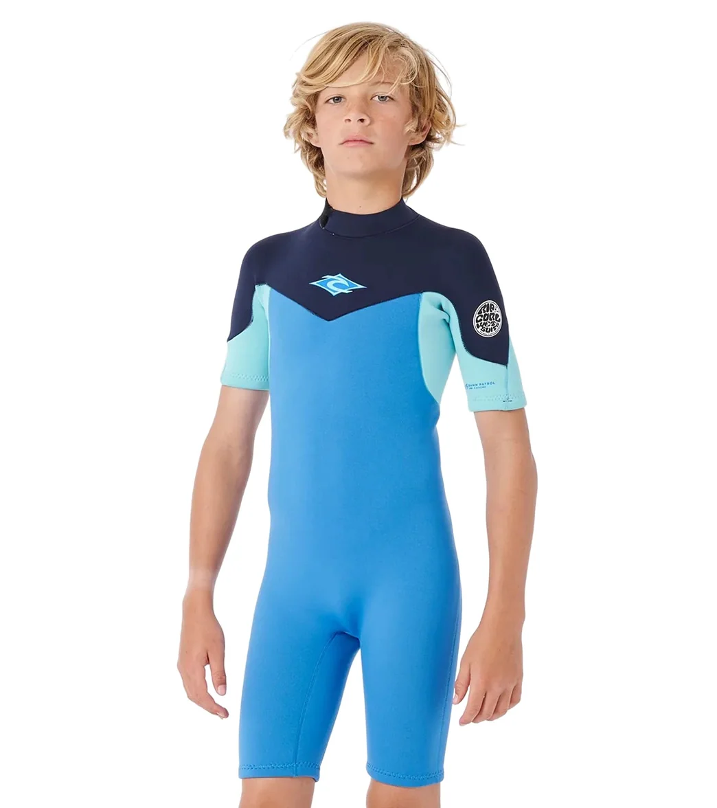 Rip Curl Youth 2mm Dawn Patrol Short Sleeve Springsuit Wetsuit (Big Kid) - Image 2