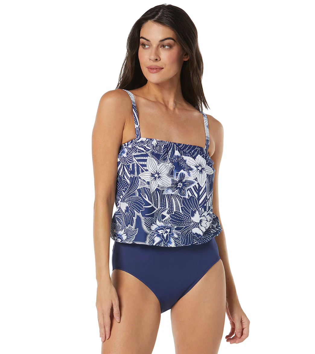 Roxanne Women's Bra Sized Chlorine Resistant Tropic Bloom Blouson One Piece Swimsuit (C/D/DD Cup) - Image 5