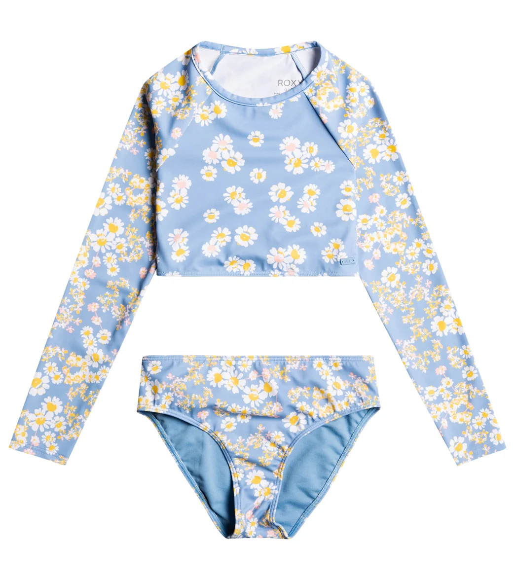 Roxy Girls' Adventurous Beachy Girl Long Sleeve Rashguard Set (Big Kid) - Image 4