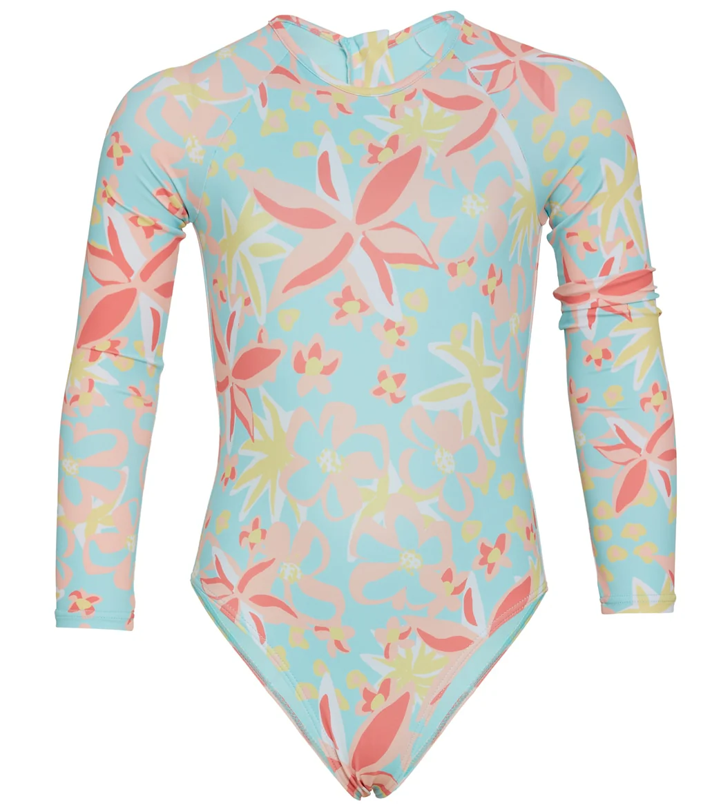 Roxy Girls' Holiday Flower Long Sleeve One Piece Swimsuit (Toddler, Little Kid) - Image 4
