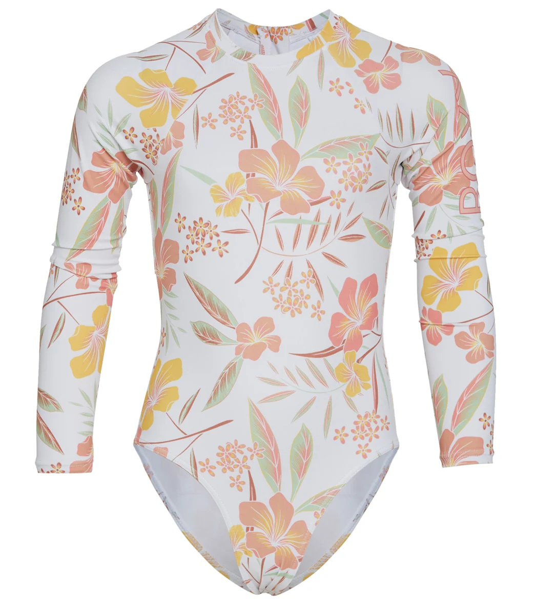 Roxy Girls' Life Enjoyers Long Sleeve One Piece Swimsuit (Big Kid)