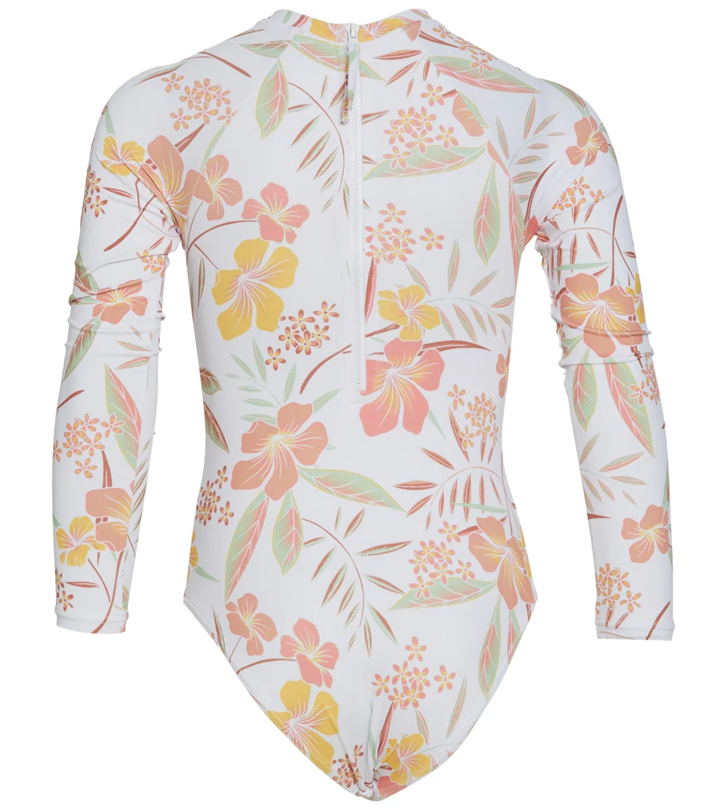 Roxy Girls' Life Enjoyers Long Sleeve One Piece Swimsuit (Big Kid) - Image 2