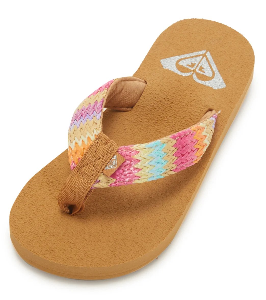 Roxy Girls' RG Porto Raffia Flip Flops (Little Kid, Big Kid) - Image 7
