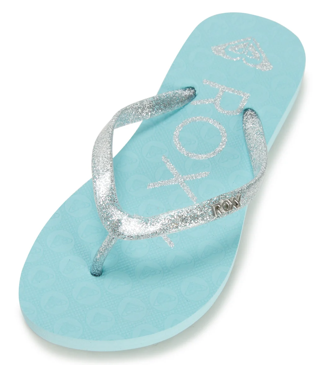 Roxy Girls' Viva Sparkle Flip Flops (Little Kid, Big Kid) - Image 6