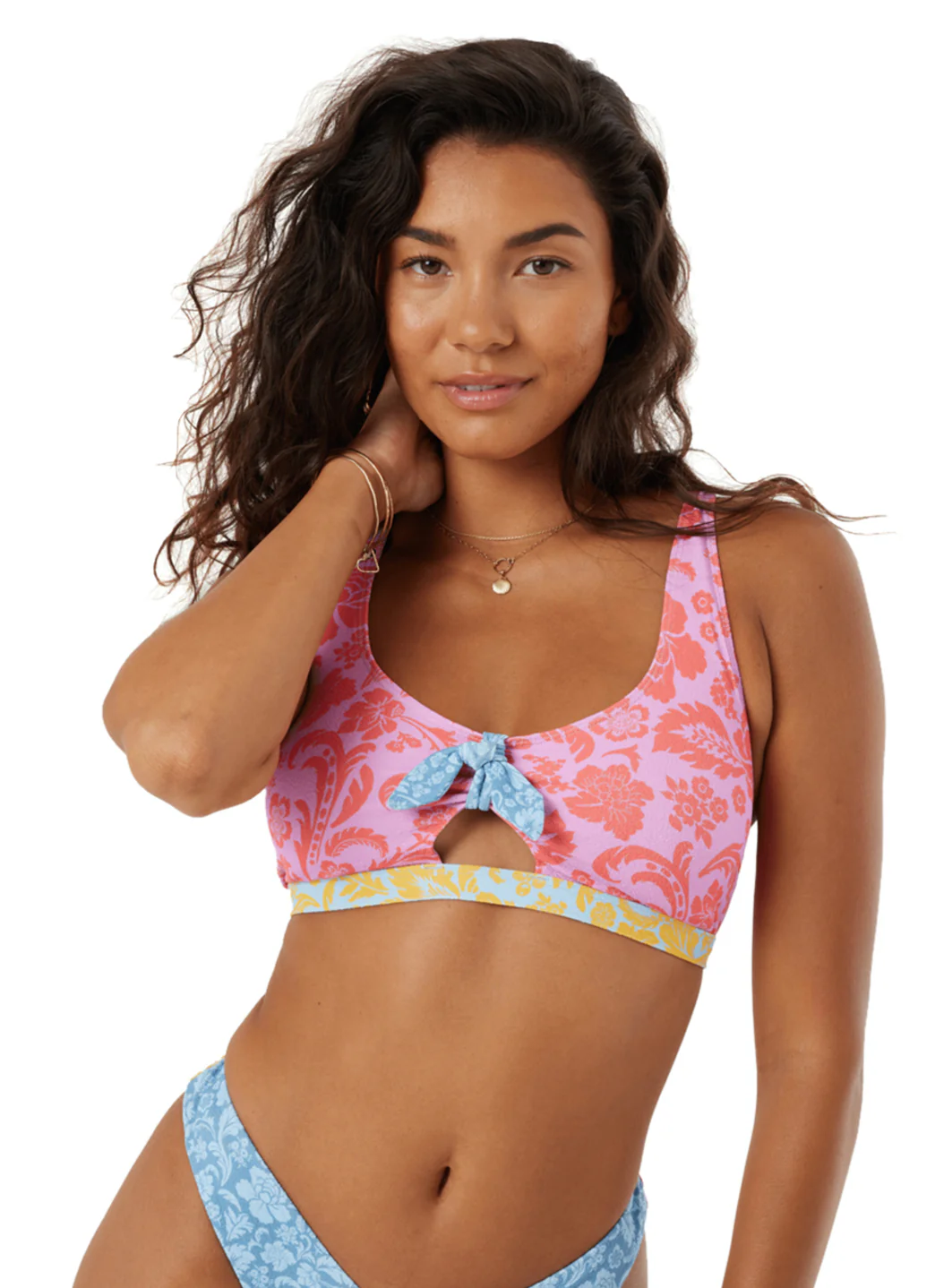 Roxy Women's Tapestry Patchwork Convertible Bralette Bikini Top - Image 2