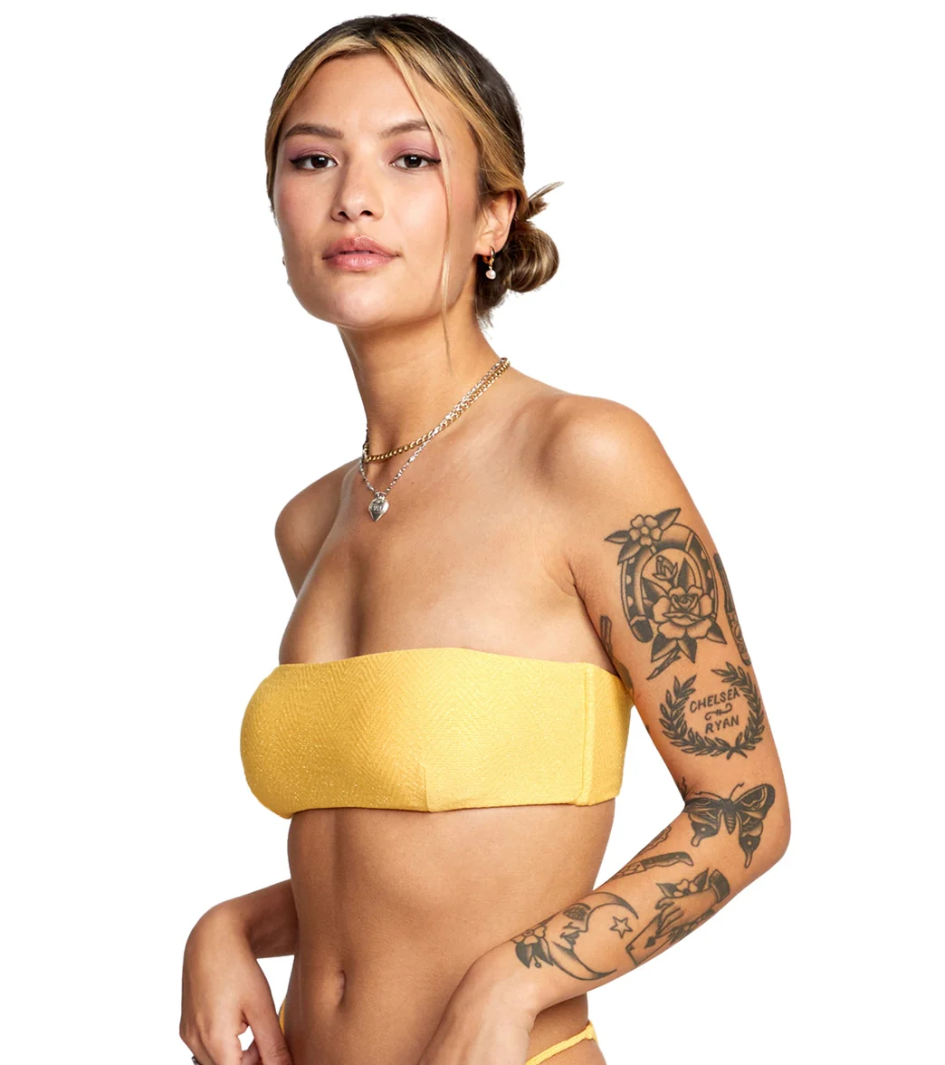 RVCA Women's Brightside  Bandeau Bikini Top - Image 5