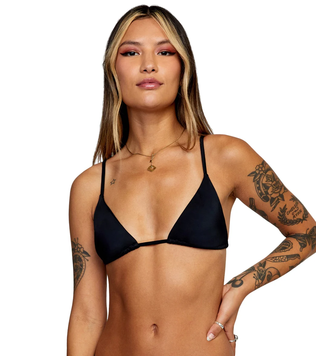RVCA Women's Solid Slide Triangle Bikini Top - Image 15