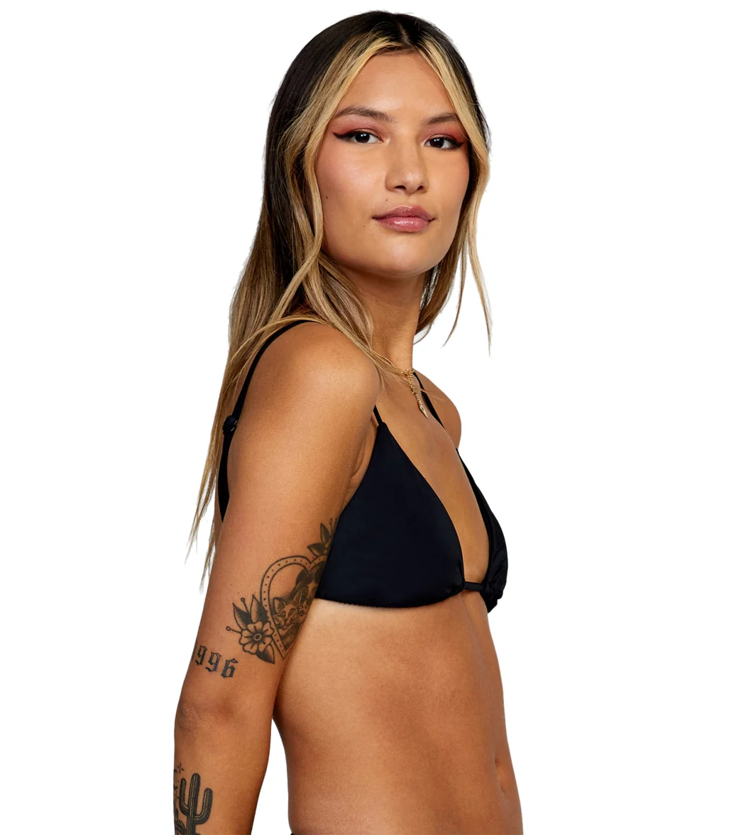 RVCA Women's Solid Slide Triangle Bikini Top - Image 16