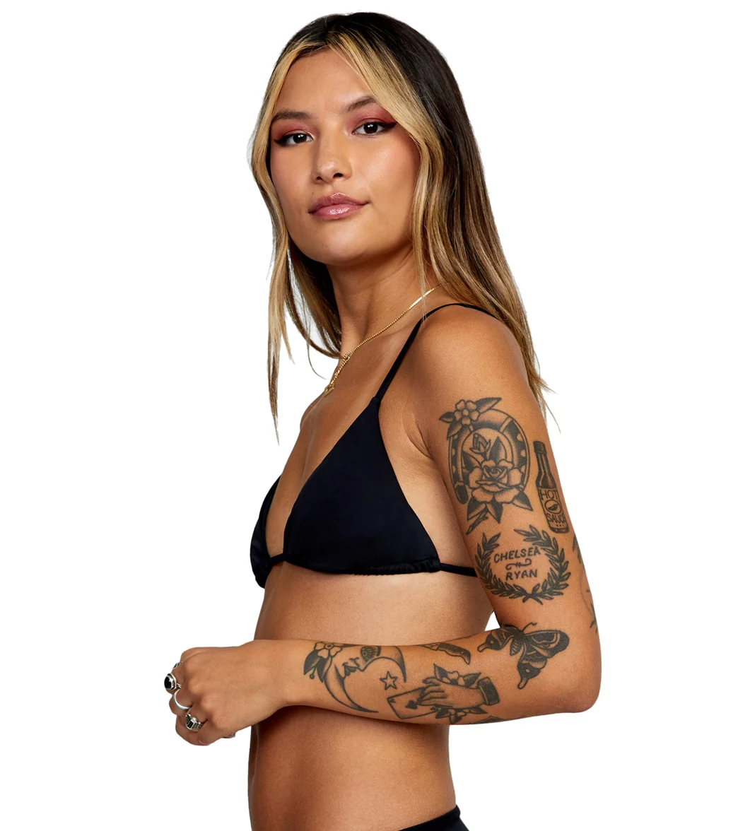 RVCA Women's Solid Slide Triangle Bikini Top - Image 19