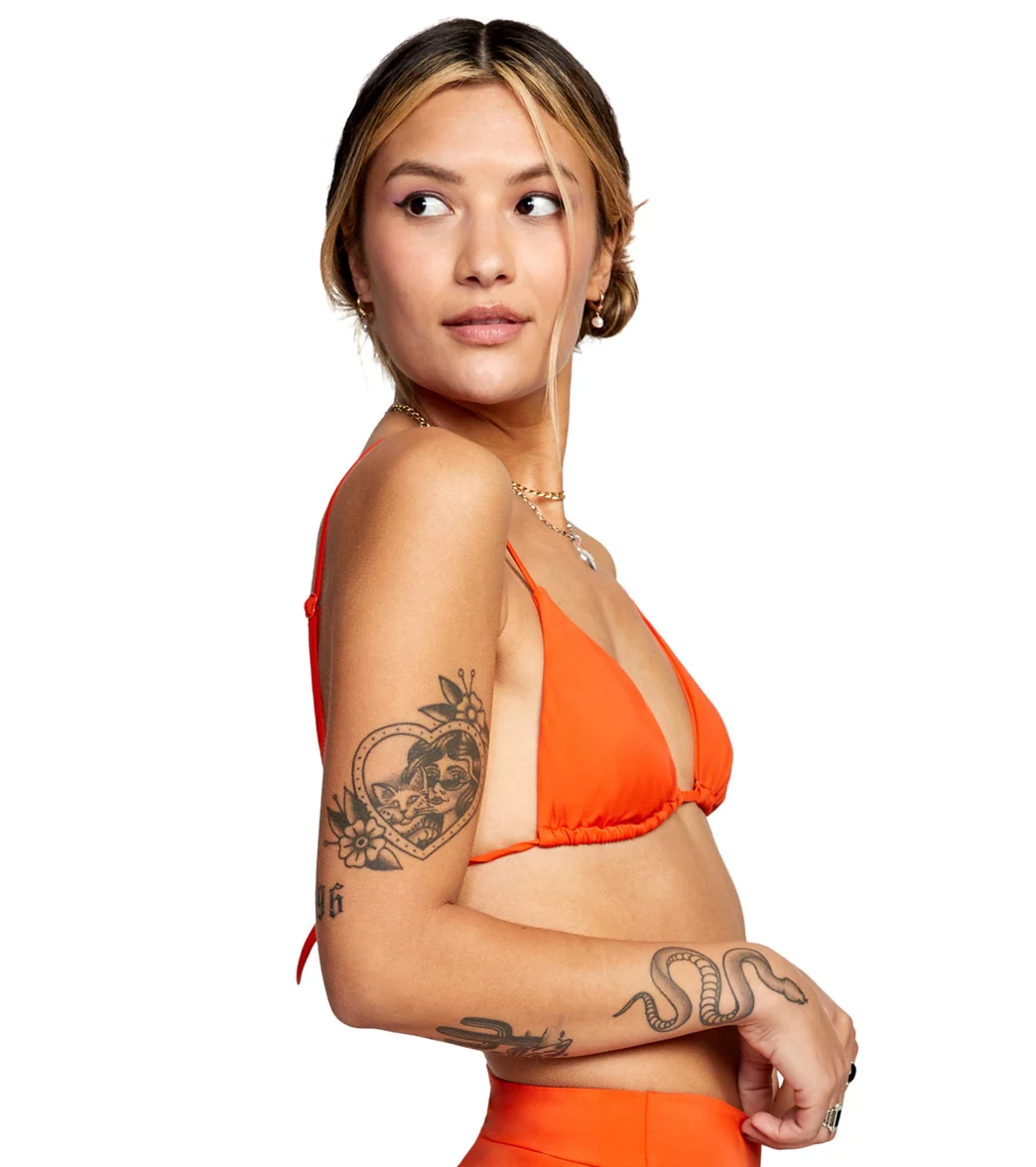RVCA Women's Solid Slide Triangle Bikini Top - Image 2