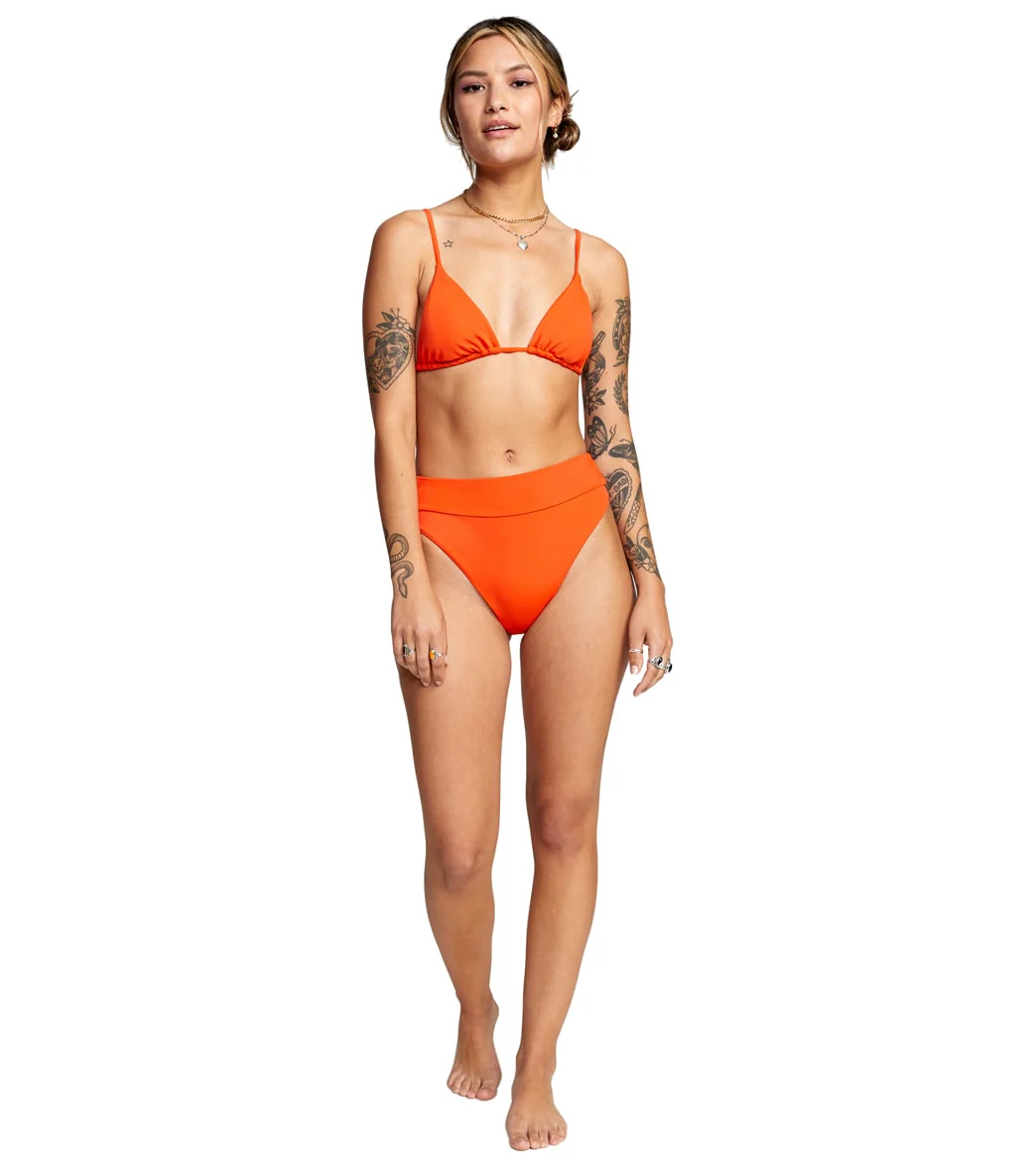 RVCA Women's Solid Slide Triangle Bikini Top - Image 4